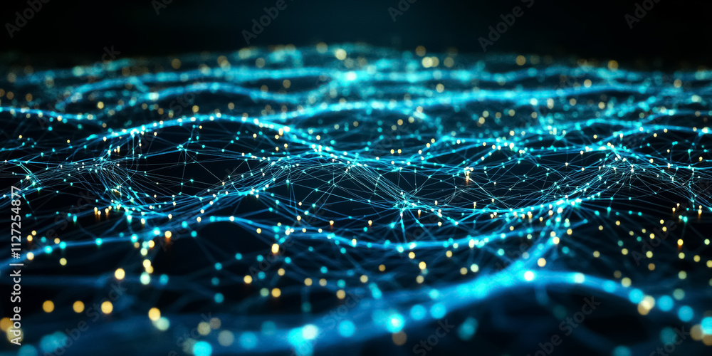 A glowing, interconnected circuit grid in shades of blue and green over a dark black background, evoking high-tech, futuristic themes
A glowing, interconnected circuit grid in shades of blue and green over a dark black background, evoking high-tech, futuristic themes