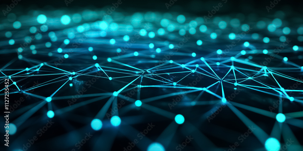 A glowing, interconnected circuit grid in shades of blue and green over a dark black background, evoking high-tech, futuristic themes
A glowing, interconnected circuit grid in shades of blue and green over a dark black background, evoking high-tech, futuristic themes