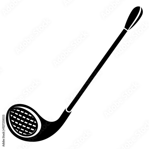 Black Golfer bat shape icons. Golf bat shapes art front view. Sports elements silhouette art & illustration.