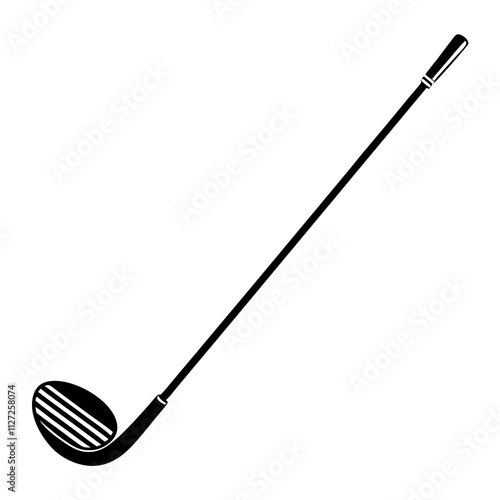 Black Golfer bat shape icons. Golf bat shapes art front view. Sports elements silhouette art & illustration.