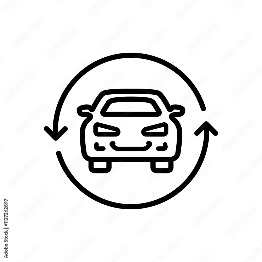 Car front simple line icon. Automobile and car dealer symbol. Auto, view, sport, race, transport, transportation outline sign. Vector illustration isolated on white background Car front simple line icon. Automobile and car dealer symbol. Auto, view, sport, race, transport, transportation outline sign. Vector illustration isolated on white background