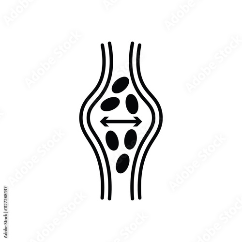 Blood clot pressure icon Vector flat thin line illustration