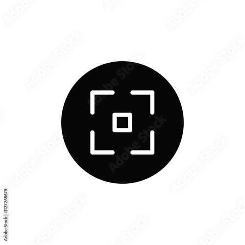 Camera focus frame icon Vector flat thin line illustration