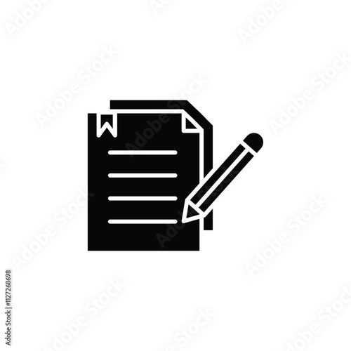 Business proposal icon Vector flat thin line illustration
