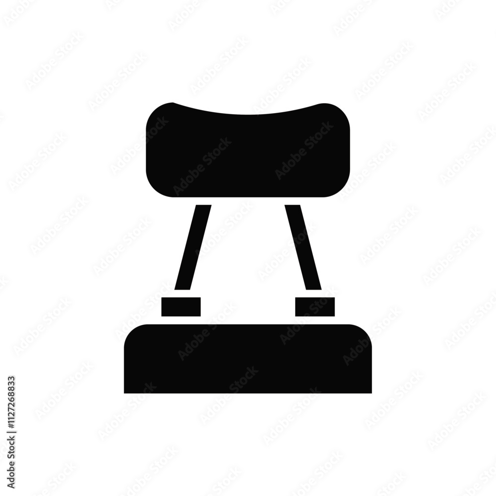 Car headrest icon Vector flat thin line illustration Car headrest icon Vector flat thin line illustration