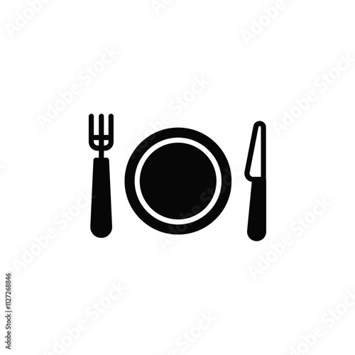 Canteen icon Vector flat thin line illustration