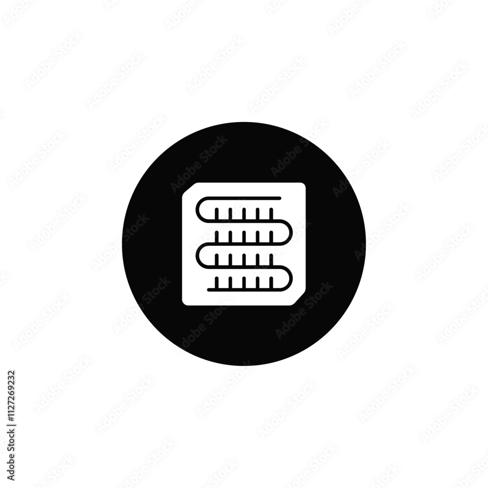 Condenser coil icon Vector flat thin line illustration Condenser coil icon Vector flat thin line illustration