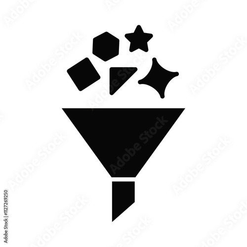 Content curation icon Vector flat thin line illustration
