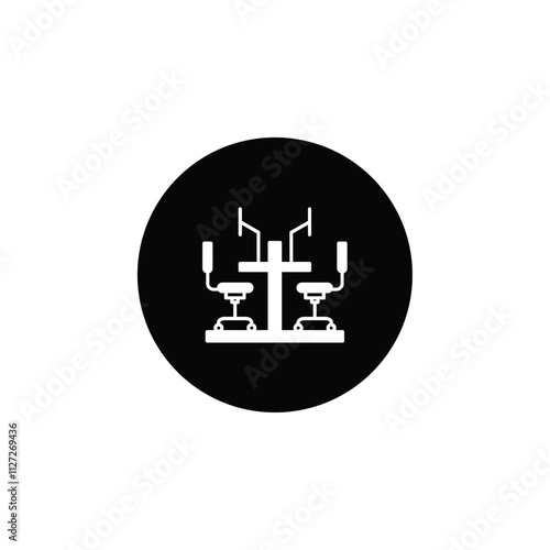 Cubicle icon Vector flat thin line illustration