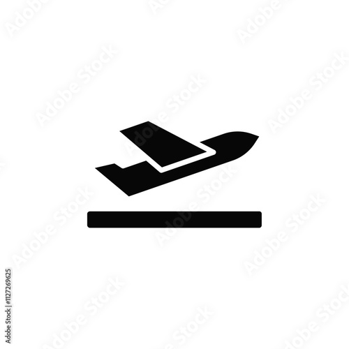 Depatures Icon Vector flat thin line illustration