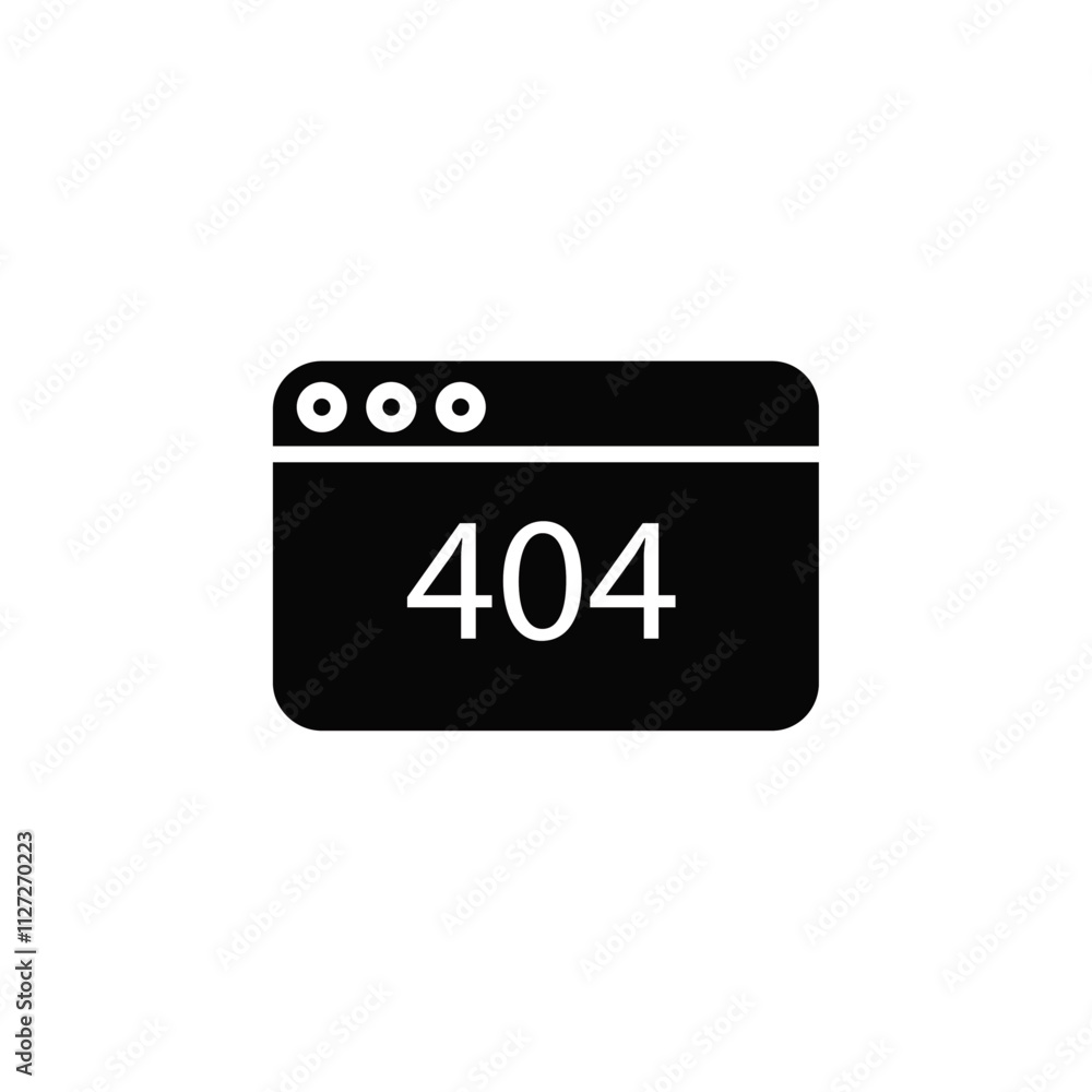 Error 404 page icon Vector flat thin line illustration Error 404 page icon Vector flat thin line illustration