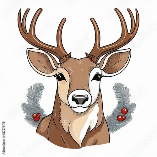 christmas reindeer with sign