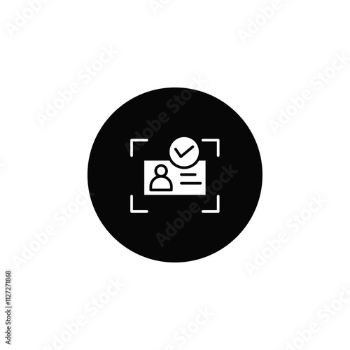 Kyc icon Vector flat thin line illustration