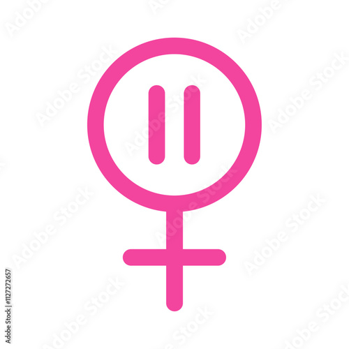 Menopause symbol Vector flat thin line illustration