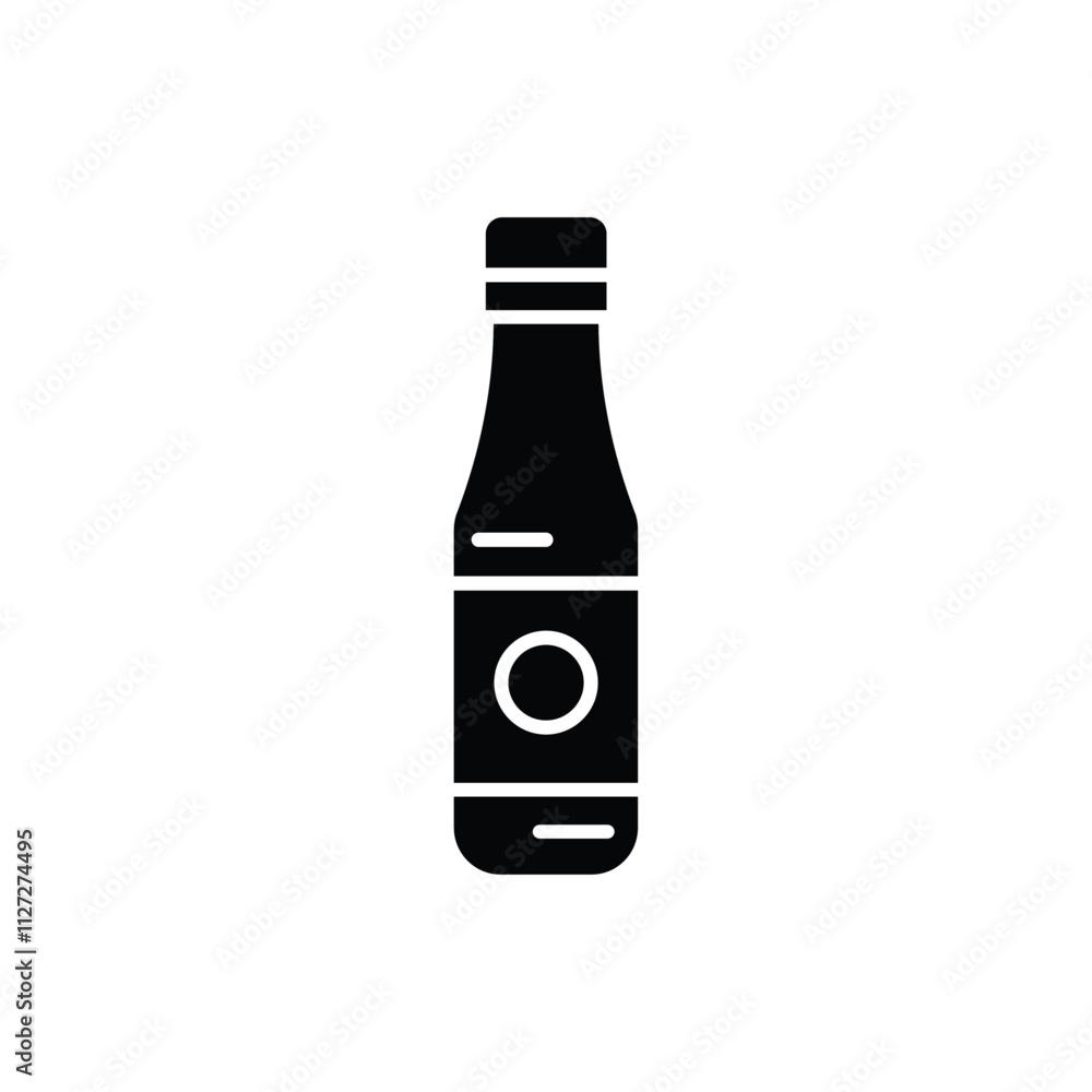 Sauce bottles icon Vector flat thin line illustration Sauce bottles icon Vector flat thin line illustration