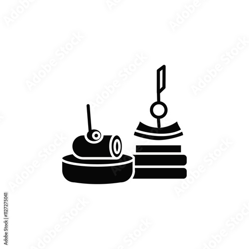 Spanish snack icon Vector flat thin line illustration