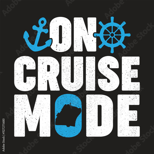 On cruise mode vector t-shirt design