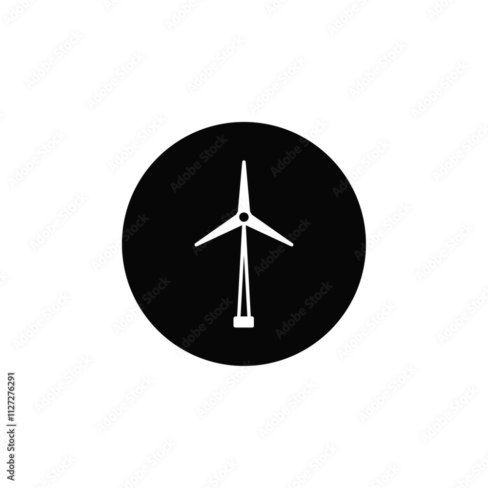 Wind energy icon Vector flat thin line illustration Wind energy icon Vector flat thin line illustration