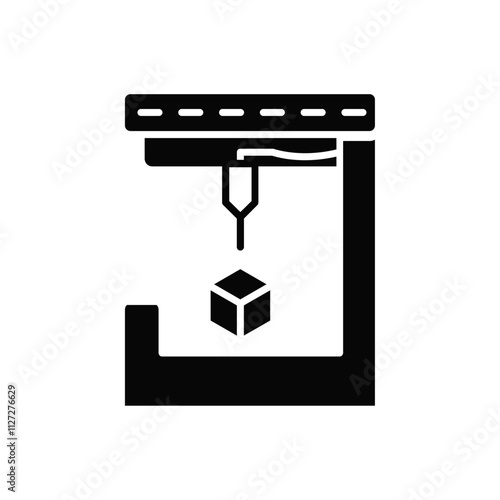 3D printer icon Vector flat thin line illustration