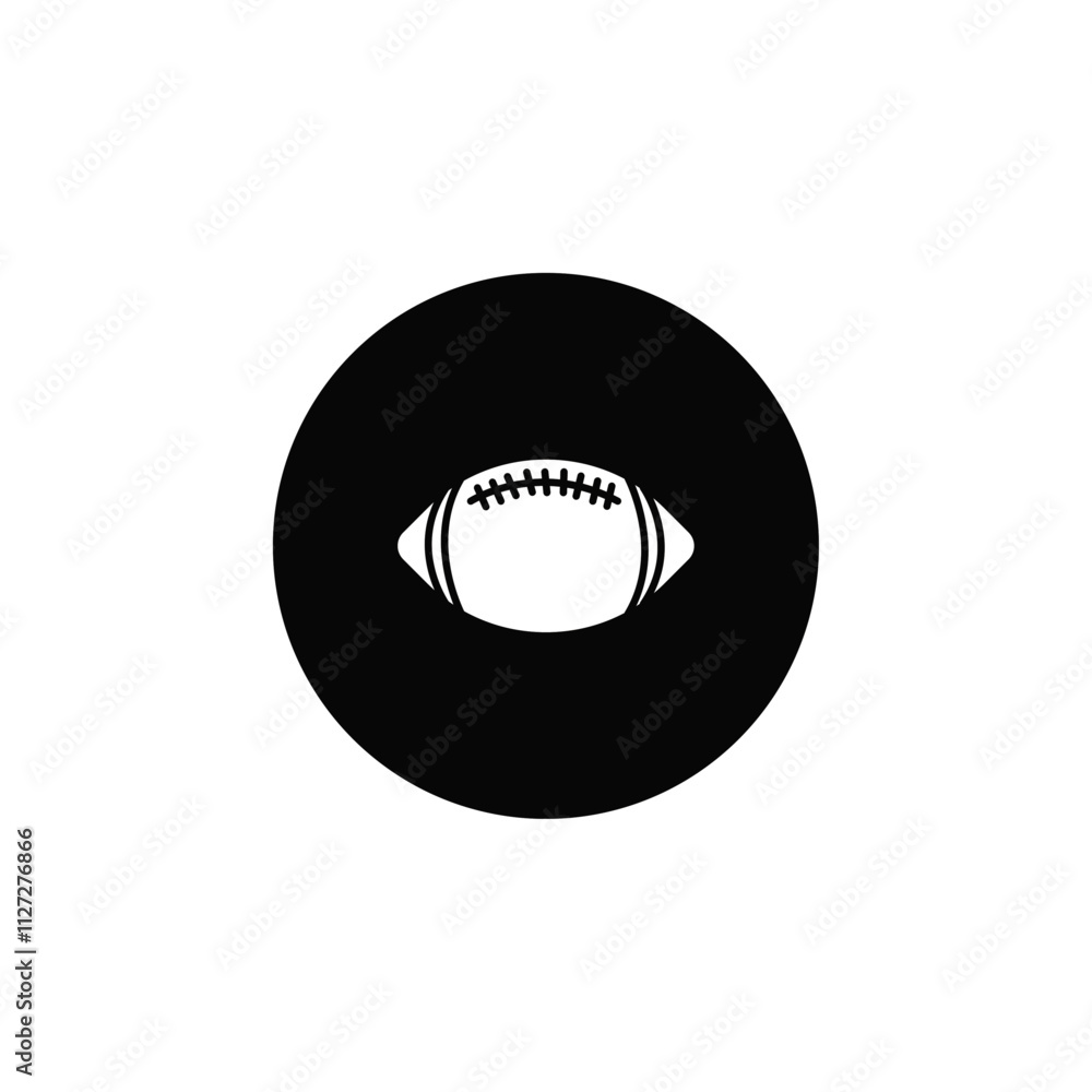 American Football ball icon Vector flat thin line illustration American Football ball icon Vector flat thin line illustration
