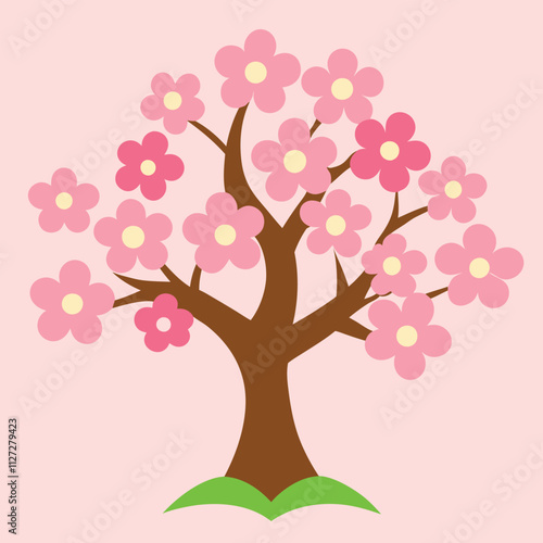 Beautiful sakura flowers isolated on white