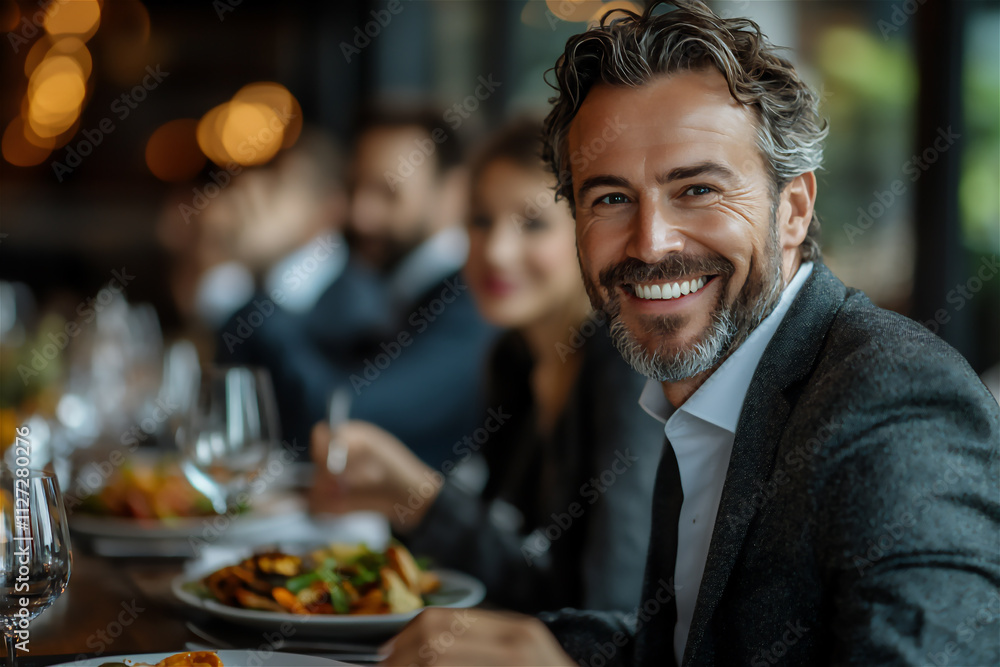A detailed image of a team enjoying a busines A detailed image of a team enjoying a busines