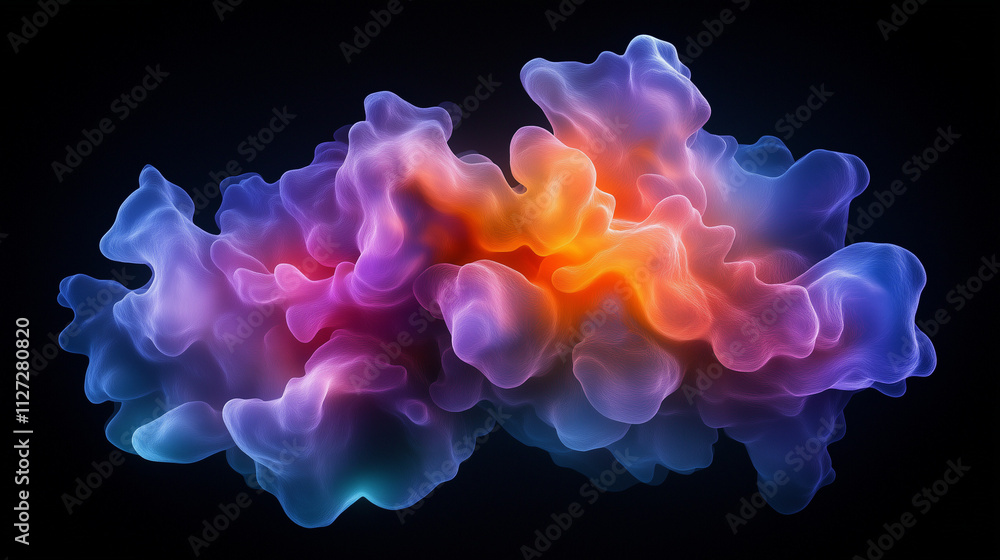 Fototapeta premium Artistic magnified illustration of clustered tissue cells