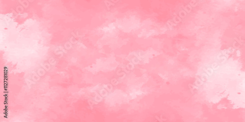 Soft pink watercolor background for your design, Aquarelle painted paper template texture background banner, Pastel pink watercolor design with digital painted for template.