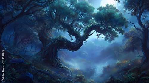 Wallpaper Mural mystical twilight forest Torontodigital.ca