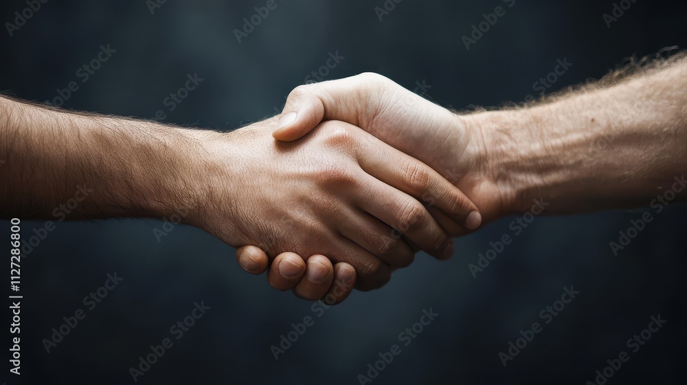 Hands shaking in a gesture of agreement or partnership against a blurred background. Hands shaking in a gesture of agreement or partnership against a blurred background.