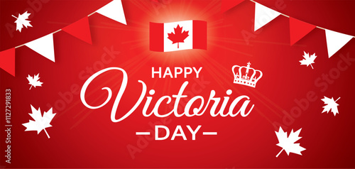 Obraz na płótnie VICTORIA DAY GREETING CARD OR BACKGROUND. VECTOR ILLUSTRATION - 7 w salonie