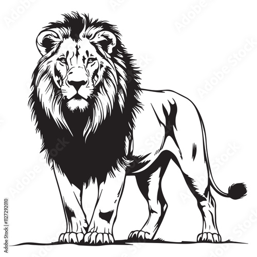 Creative black and white animal vector 