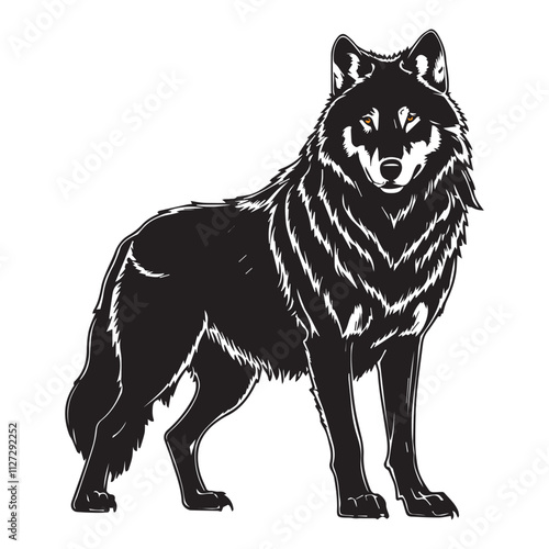 Creative black and white animal vector 
