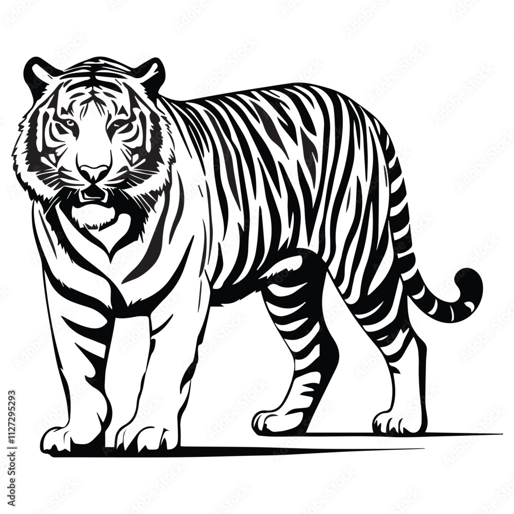 Obraz premium Creative black and white animal vector 