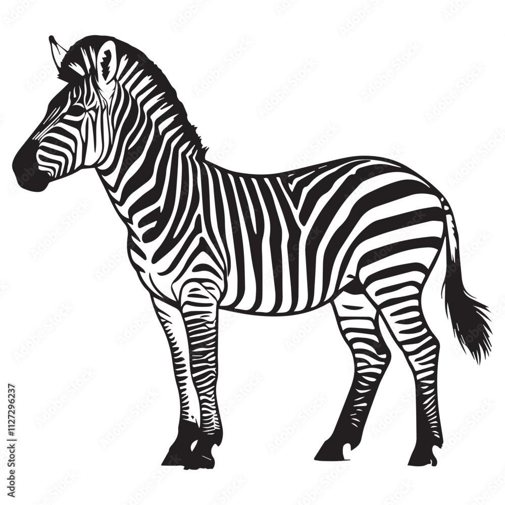 Fototapeta premium Creative black and white animal vector 