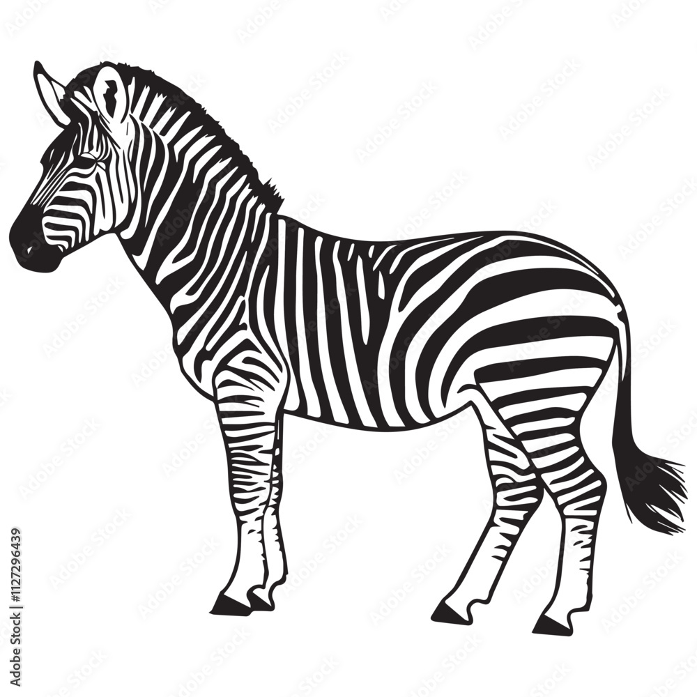 Obraz premium Creative black and white animal vector