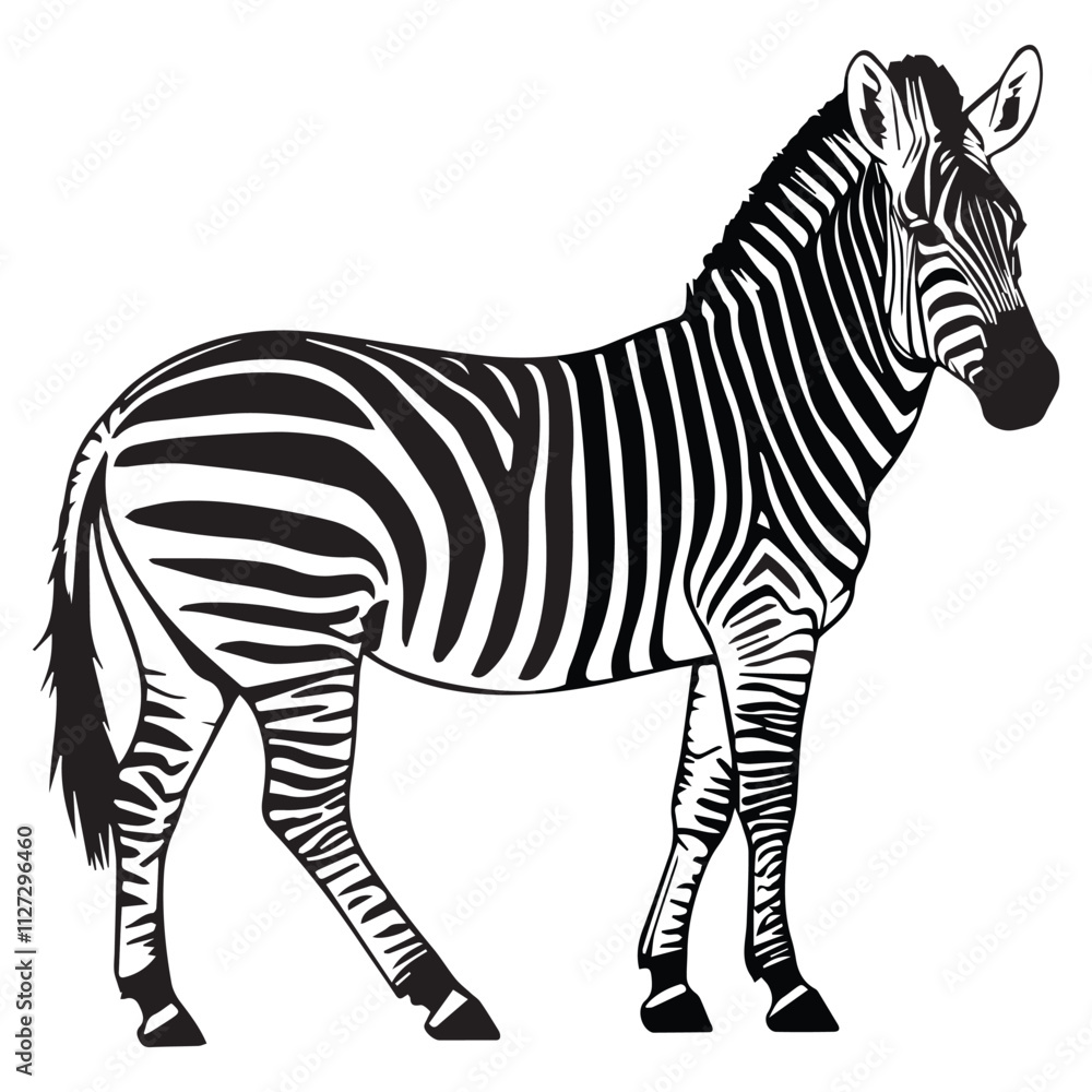 Fototapeta premium Creative black and white animal vector 