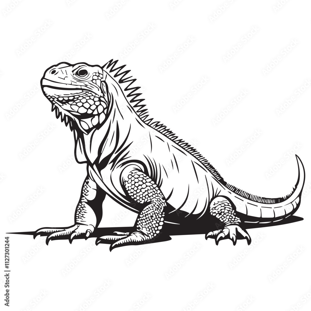 Fototapeta premium Creative black and white animal vector 