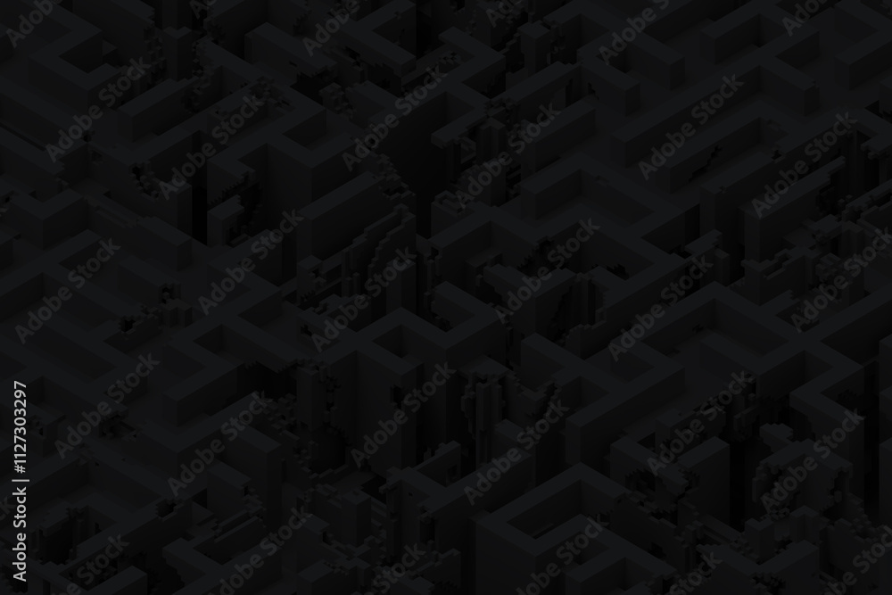 Isometric maze with intricate patterns and a three-dimensional design, offering a visually engaging and complex structure Isometric maze with intricate patterns and a three-dimensional design, offering a visually engaging and complex structure