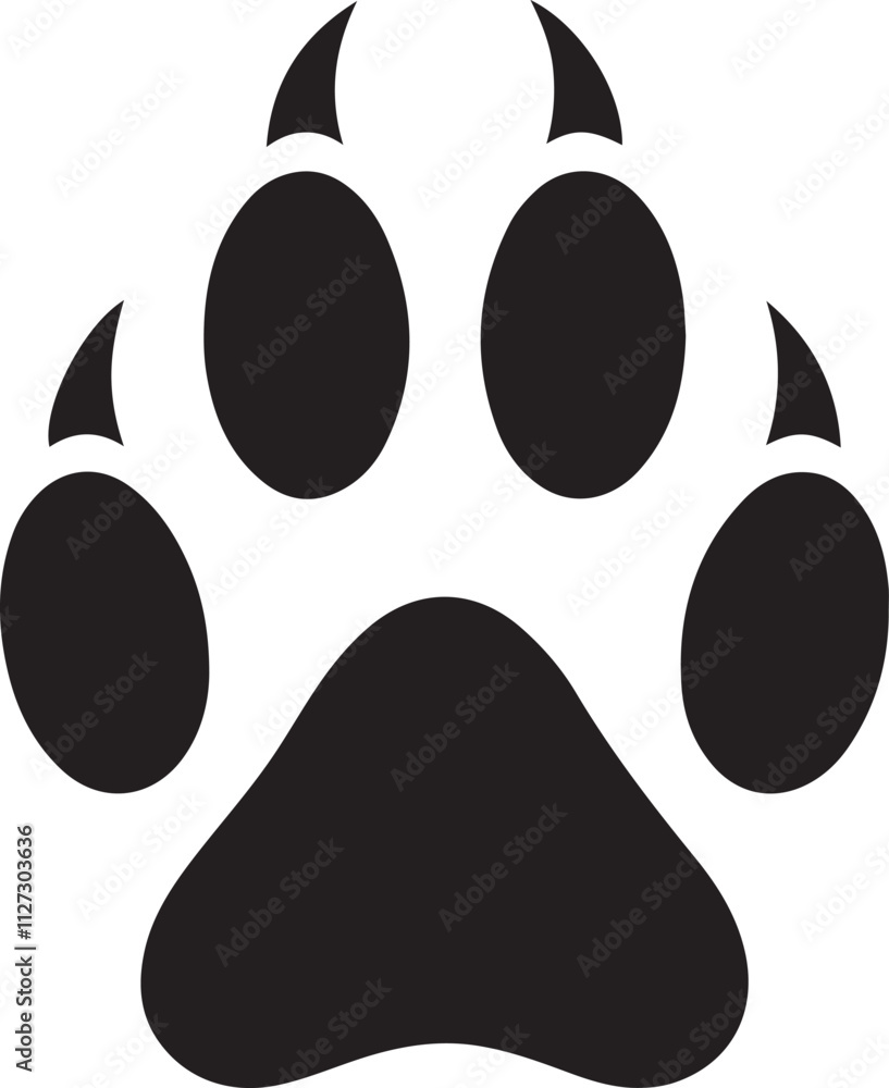 Big Cat Paw Silhouette Vector Illustration Design Big Cat Paw Silhouette Vector Illustration Design