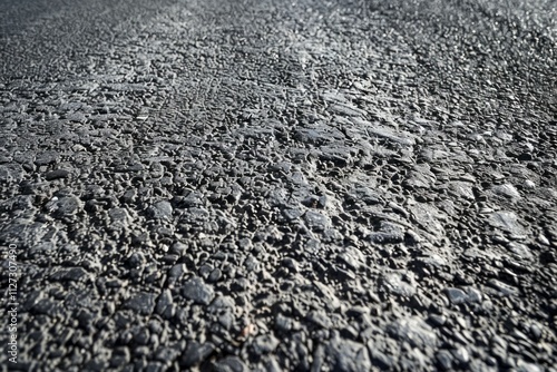  Flat black and old tarmac road surface. Detailed photo textured background photo