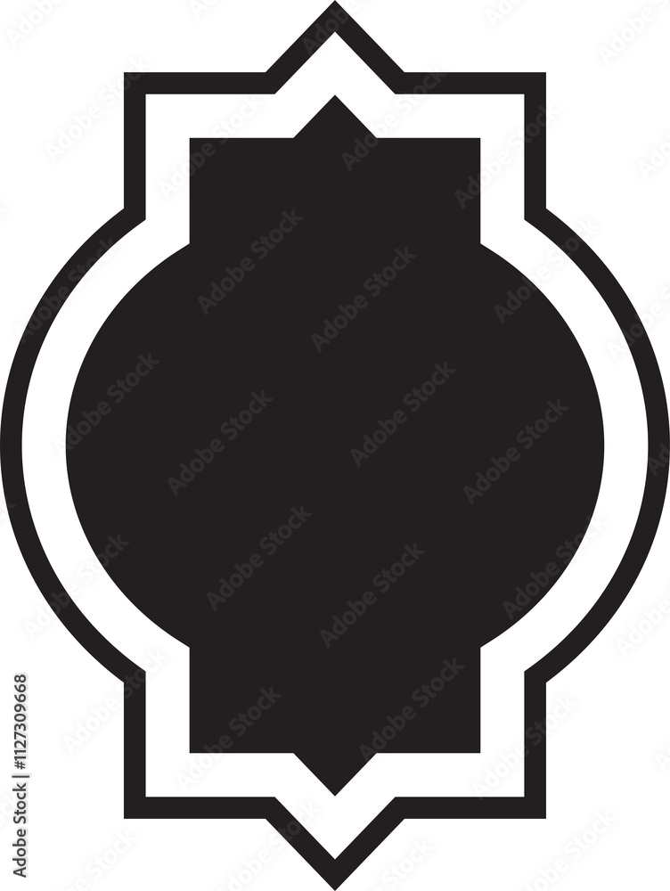 Blank Label and Banner Frame Illustration
