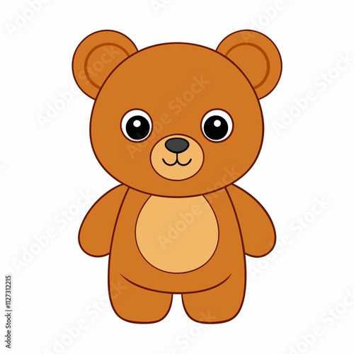 Cute Bear Clipart: Adorable Bear Illustration for Print and Design photo