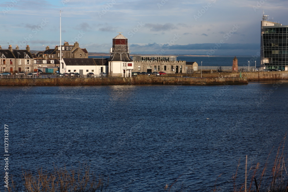 Harbour - Mouth of River Dee - Aberdeen city - Scotland - UK Harbour - Mouth of River Dee - Aberdeen city - Scotland - UK