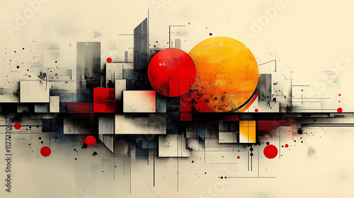 3D render abstract, vector illustration, minimalist design style