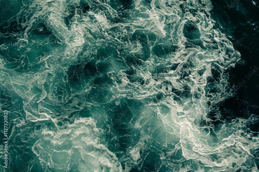 Obraz premium Waves of water of the river and the sea. Detailed photo textured background