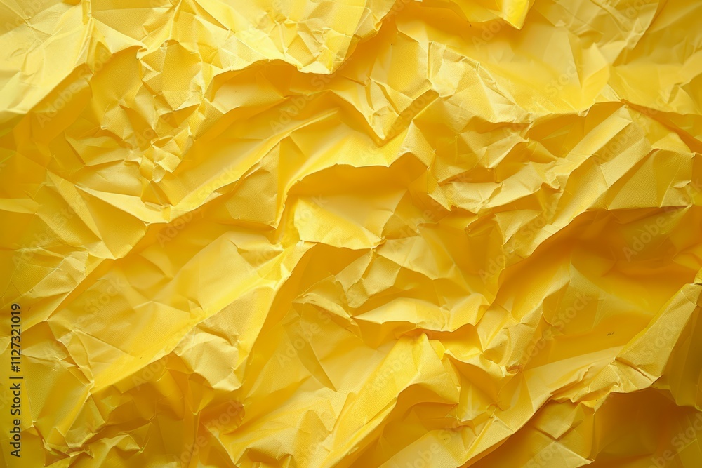 Crumpled sheet of yellow paper. Detailed photo textured background Crumpled sheet of yellow paper. Detailed photo textured background