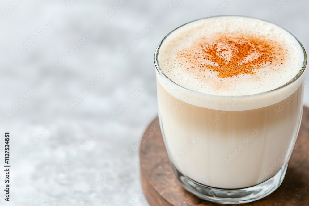 Latte with a heart drawn in cinnamon on foam Latte with a heart drawn in cinnamon on foam