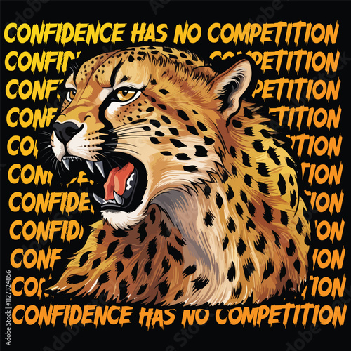 Creative t-shirt design template based on wild animals