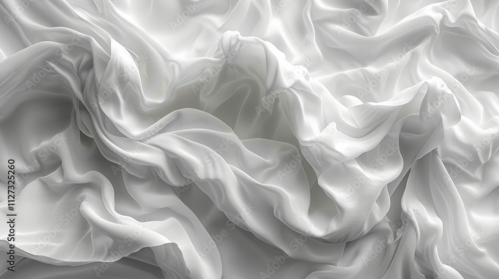 Fototapeta premium A white fabric with a pattern of a wave